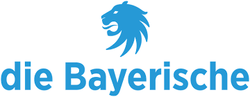 Logo die Bayerische mit Löwenkopf weißer Hintergrund